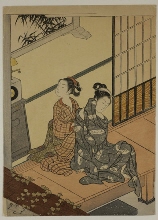 (Zashiki hakkei) (The Eight parlor views): The evening bell of the clock (Tokei no banshō)