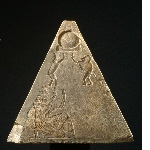 Pyramidion, decorated on one side
