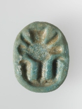 Scarabée avec représentation d'un sistre de Hathor