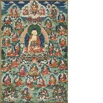 Buddha with eighteen arhat
