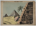 Great New Theater. The Egyptian pyramids -  Background (Épinal print n° 1656) 