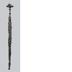 Sword decorated with human and animal heads