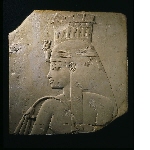 Reliëf met koningin Teje, echtgenote van Amenhotep III