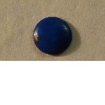Semi-convex blue disc in lapis lazuli