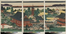 Tōto meisho (Famous places in the Eastern Capital): The whole view of the precincts of Asakusa Kinryūzan Temple
