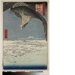 Meisho Edo hyakkei  (One hundred famous views of Edo): Susaki and the Jūmantsubo