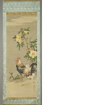 Rooster and hen, by Okada Kanrin (1775-1849)