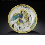 Plate with two holy horsemen