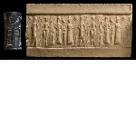 Cylinder seal with naked goddess